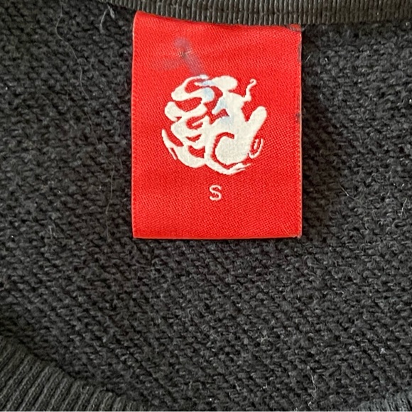 LUSHANGHAI Black Cotton Geisha Lantern Graphic Crewneck Sweatshirt (S) - Picture 11 of 12